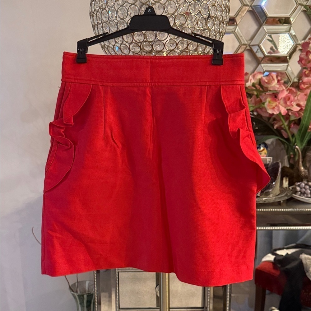 Sandro Bright Red Garment skirt size 3